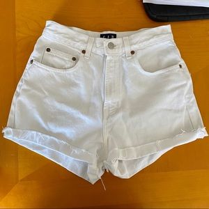 Vintage White High-Waisted Shorts